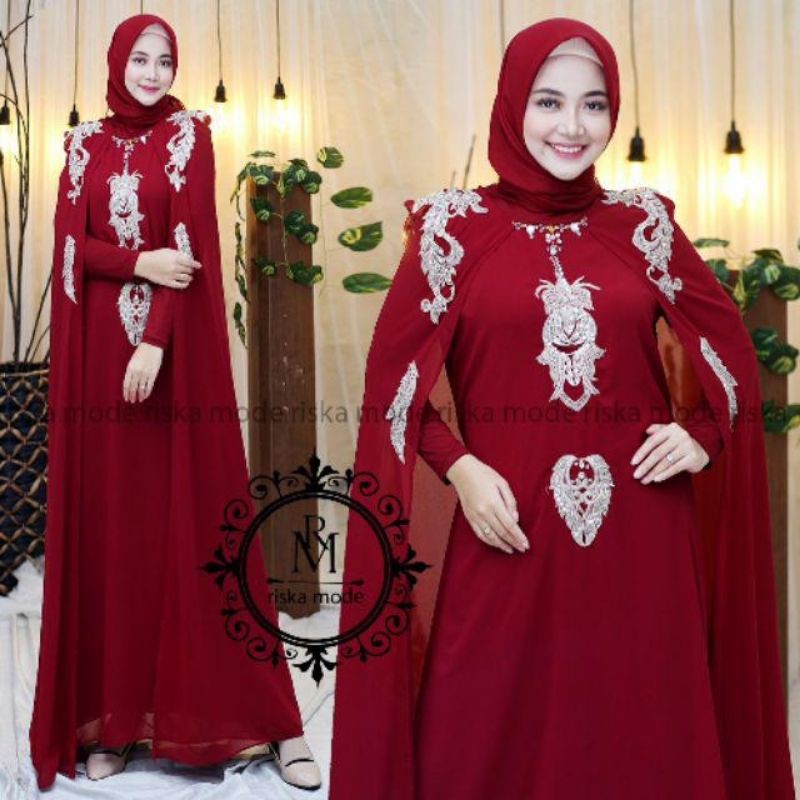 REALPICT FASHION MUSLIM/GAMIS KAFTAN BORDIR/GAMIS MUSLIM/BY RISKA MODE