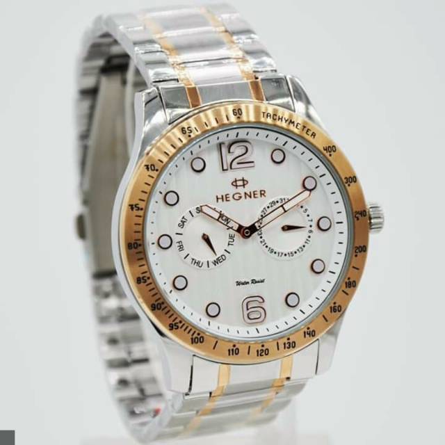 Jam tangan HEGNER 418 Komb Rs Gold Original Pria