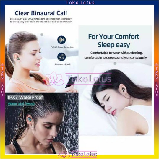 TWS Y30 Headset Bluetooth wireless Stereo BASS smart control tws4 earphone sport with mic [BISA BAYAR DITEMPAT]