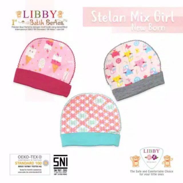 Libby Topi Bulat Motif