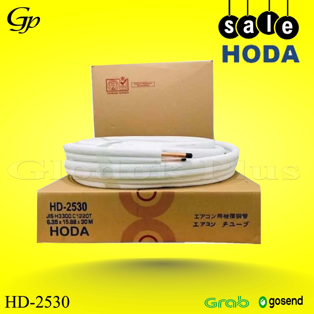 HODA HD-2530 pipa ac tembaga freon 2 pk 2,5 pk Ukuran 5/8 1/4