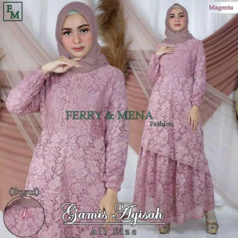 GAMIS BROKAT PREMIUM/KEBAYA MODERN/GAMIS PESTA/KEBAYA KONDANGANu