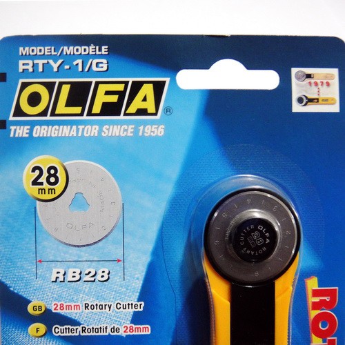Jual alat potong rotary Cutter merk Olfa 28mm Model RTY-1G JAPAN ASLI