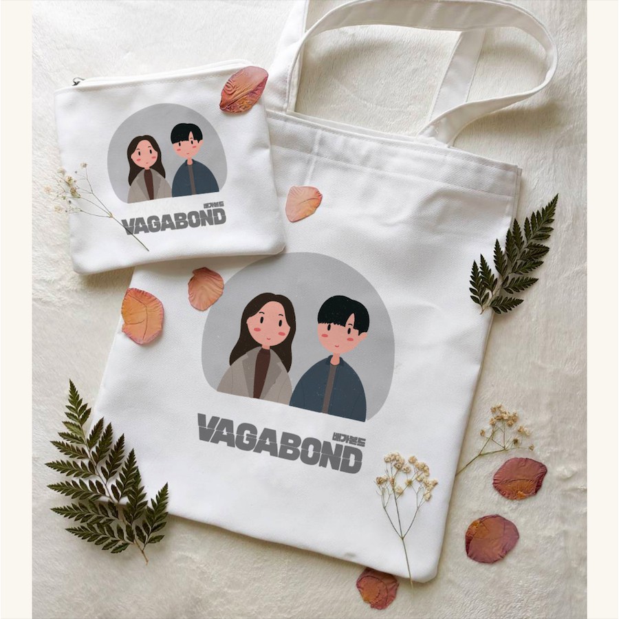 VAGABOND TOTE BAG + PENCIL CASE DRAMA KOREA / DRAKOR / DRAMA KOREA FANKIT / DRAKOR