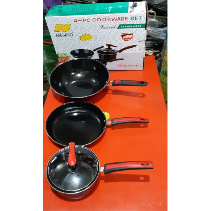 Teflon Kuali Set Cookware 4pcs Nagako
