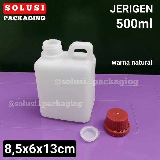 JERIGEN PLASTIK 500ml PUTIH BOTOL PLASTIK KEMASAN MADU JURIGEN JRIGEN