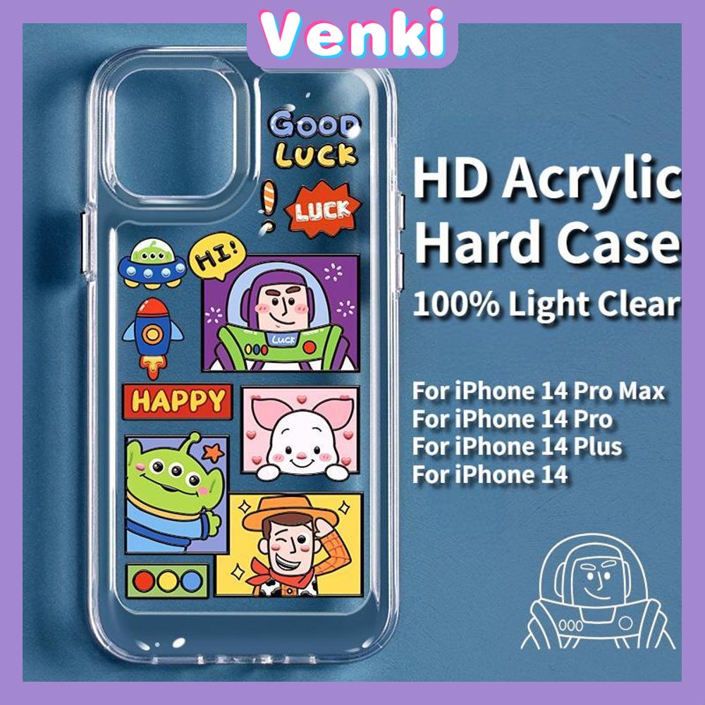 iPhone Case HD Acrylic High Quality Hard Shell Metal Button Protection Camera Shockproof Cartoon Cute Compatible with iPhone 14 Pro Max 14 Plus 13 Pro Max 12 Pro Max 11 XR 7Plus