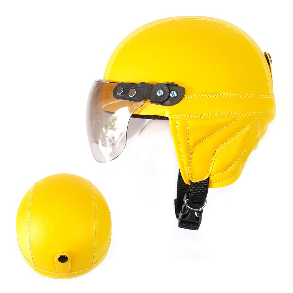 Helm Anak Retro Warna Kuning Cerah