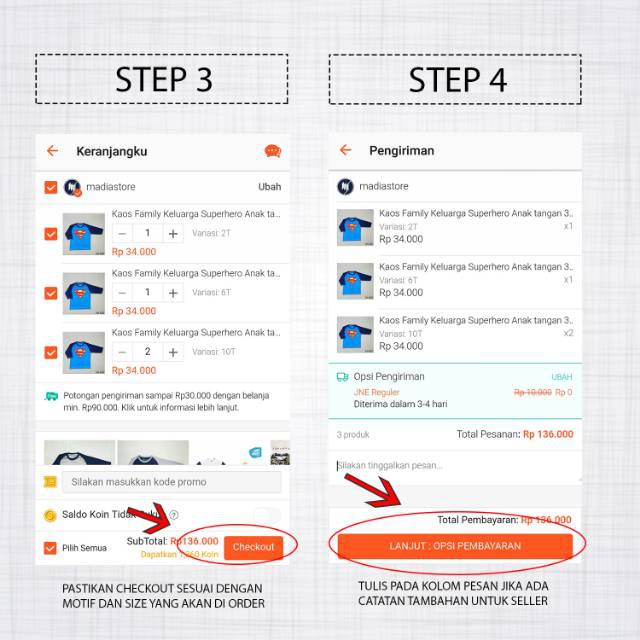 cara checkout cod shopee