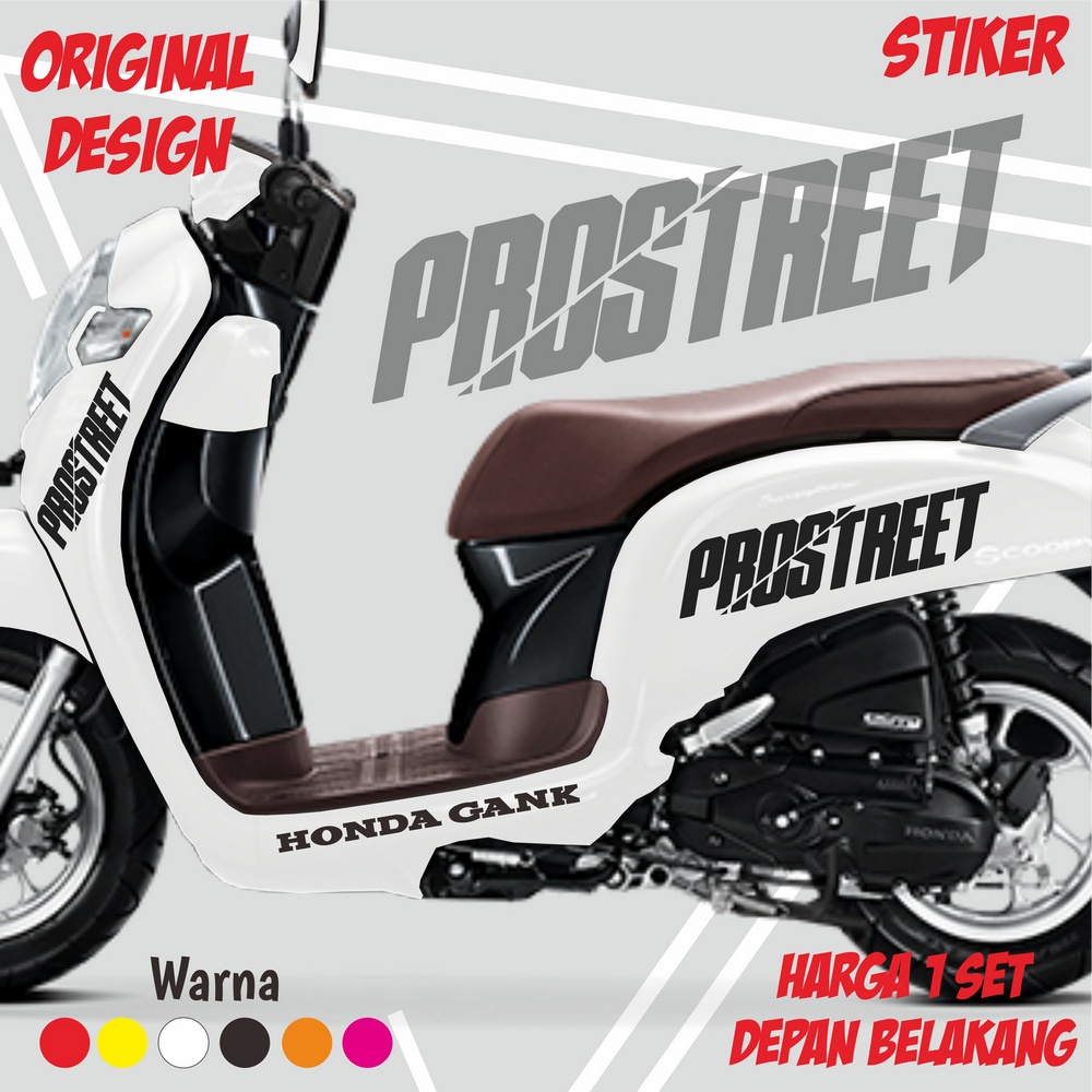 BISA CUSTOM NAMA /Sticker Scoopy PROSTREET Satu Set /all varian