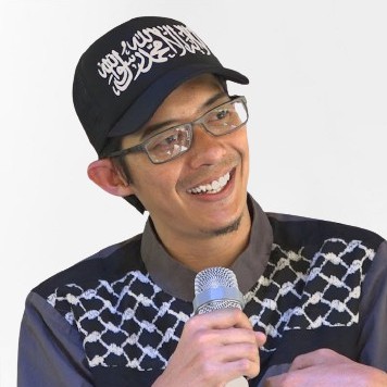 Topi Twill DEWASA Lapadz Logo Tauhid Warna Hitam Tulisan Arab Lailaha Ilallah Muhammadur Rasululloh