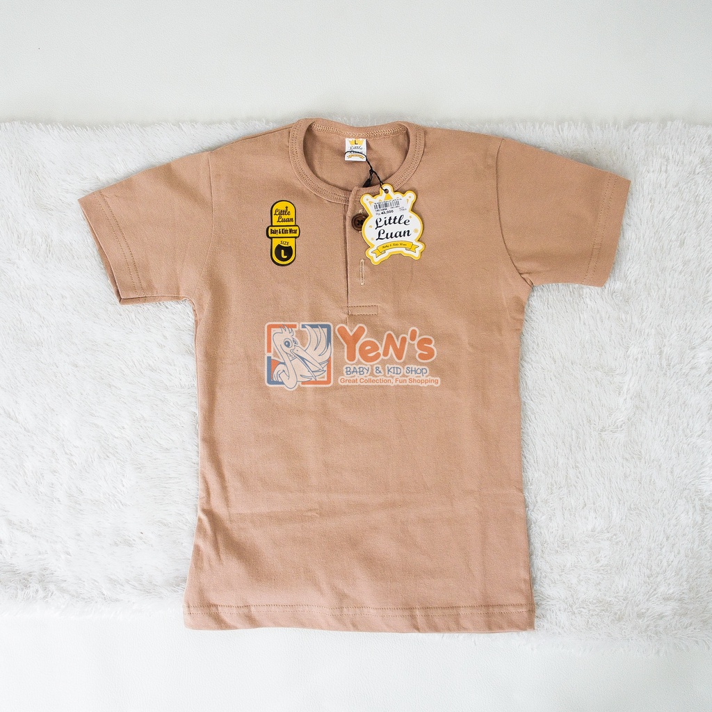 LITTLE LUAN - Kaos Anak Kancing Premium (Wooden Buttons) Unisex