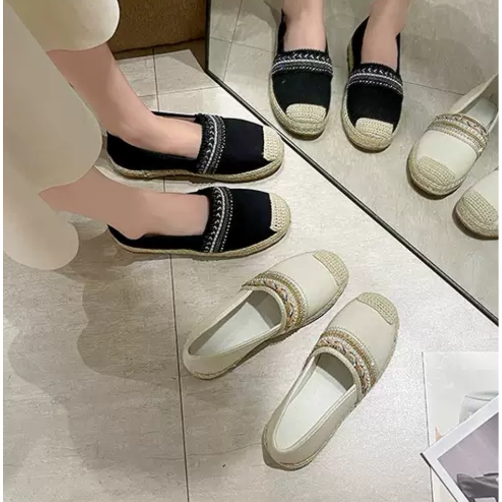 RYX - Vitiom Embroidery Slip-On Sepatu Wanita Fashion Casual - Ori Import