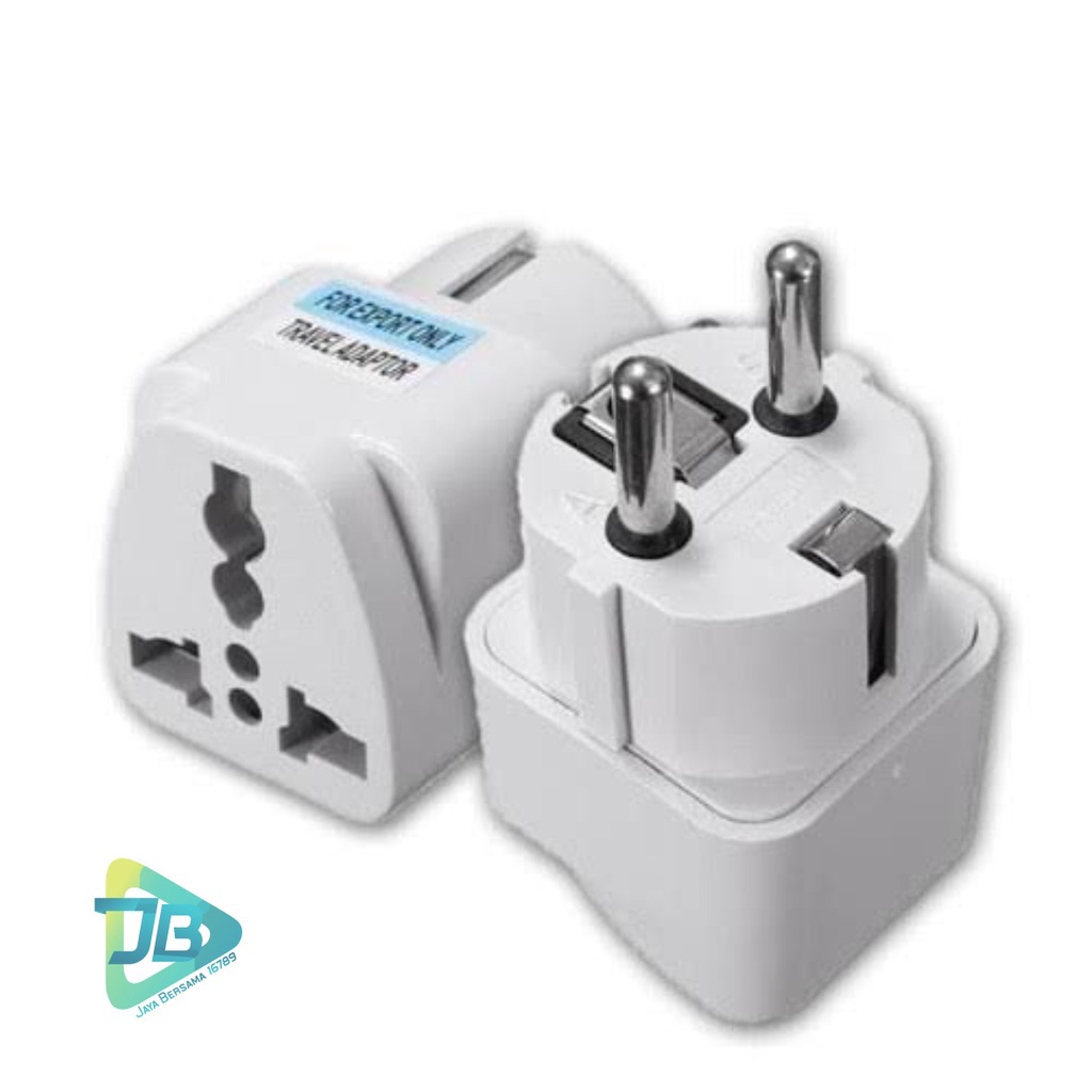 STEKER Adaptor Travel Charger / Sambungan Charger Kaki 3 ke Kaki 2 / EU KR Plug Adapter Converter JB5275