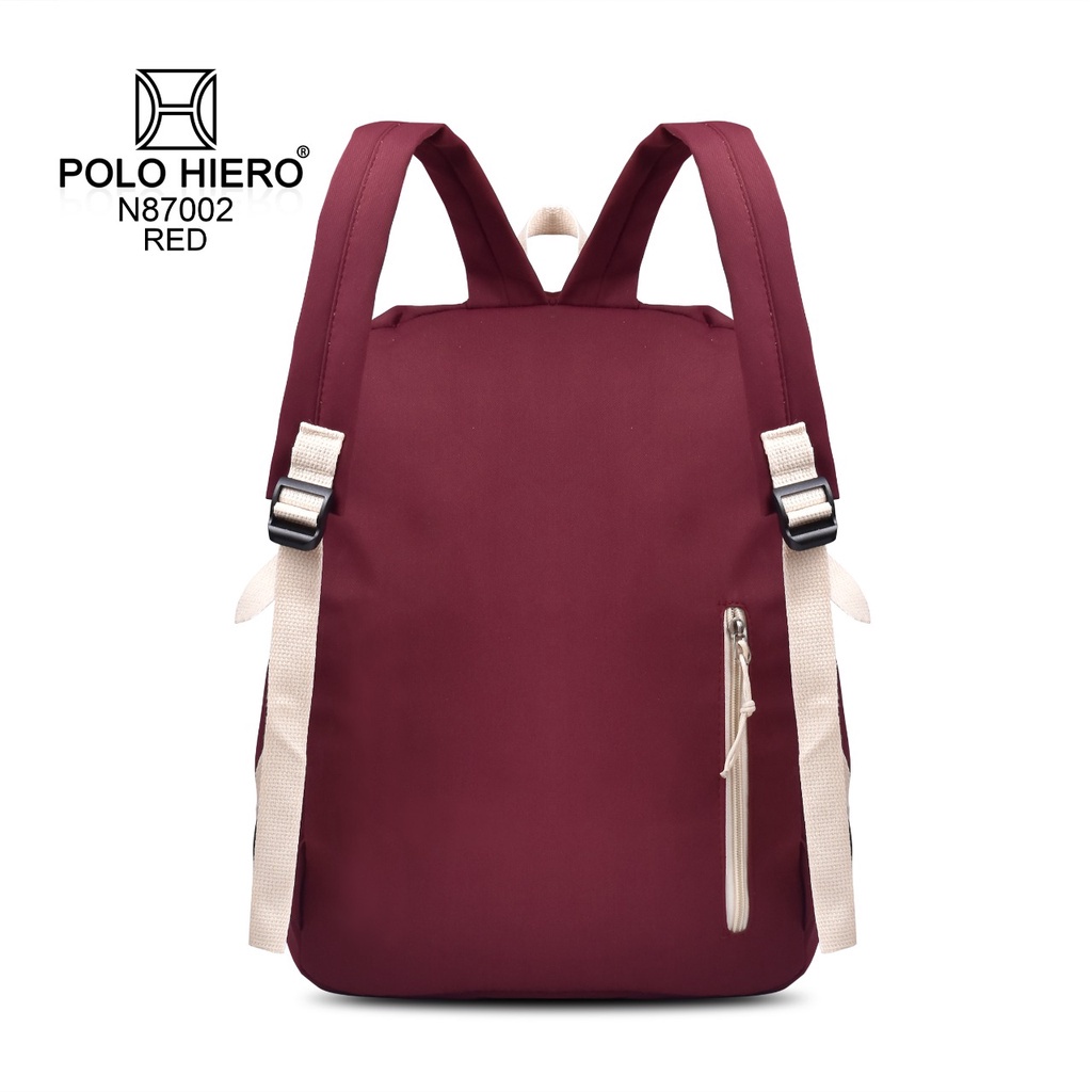 Tas Wanita Polo Hiero N87002 Fashion Tas Perempuan Import Tas Sekolah Ransel Fashion Tas Punggung Kerja Tas Kuliah