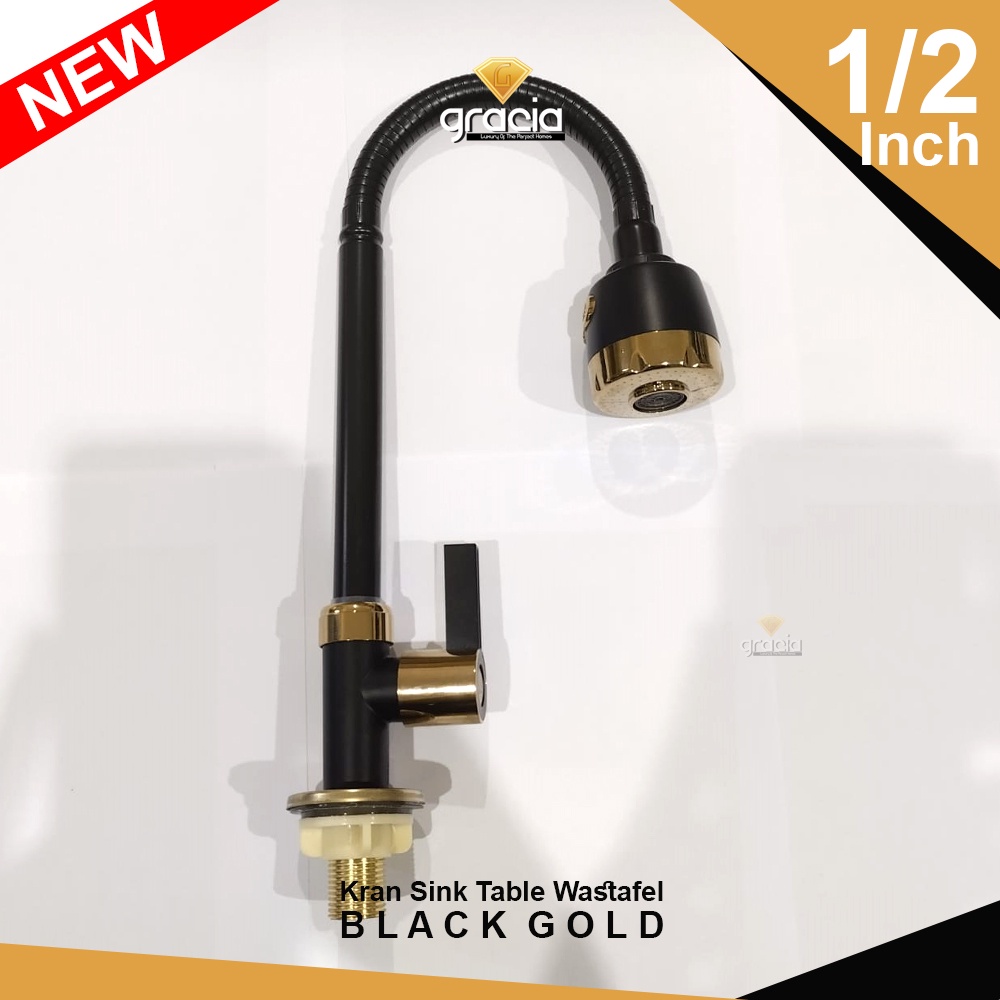 Kran Wastafel Black Gold | Kran Cuci Piring | Kran Cuci Tangan Black Gold