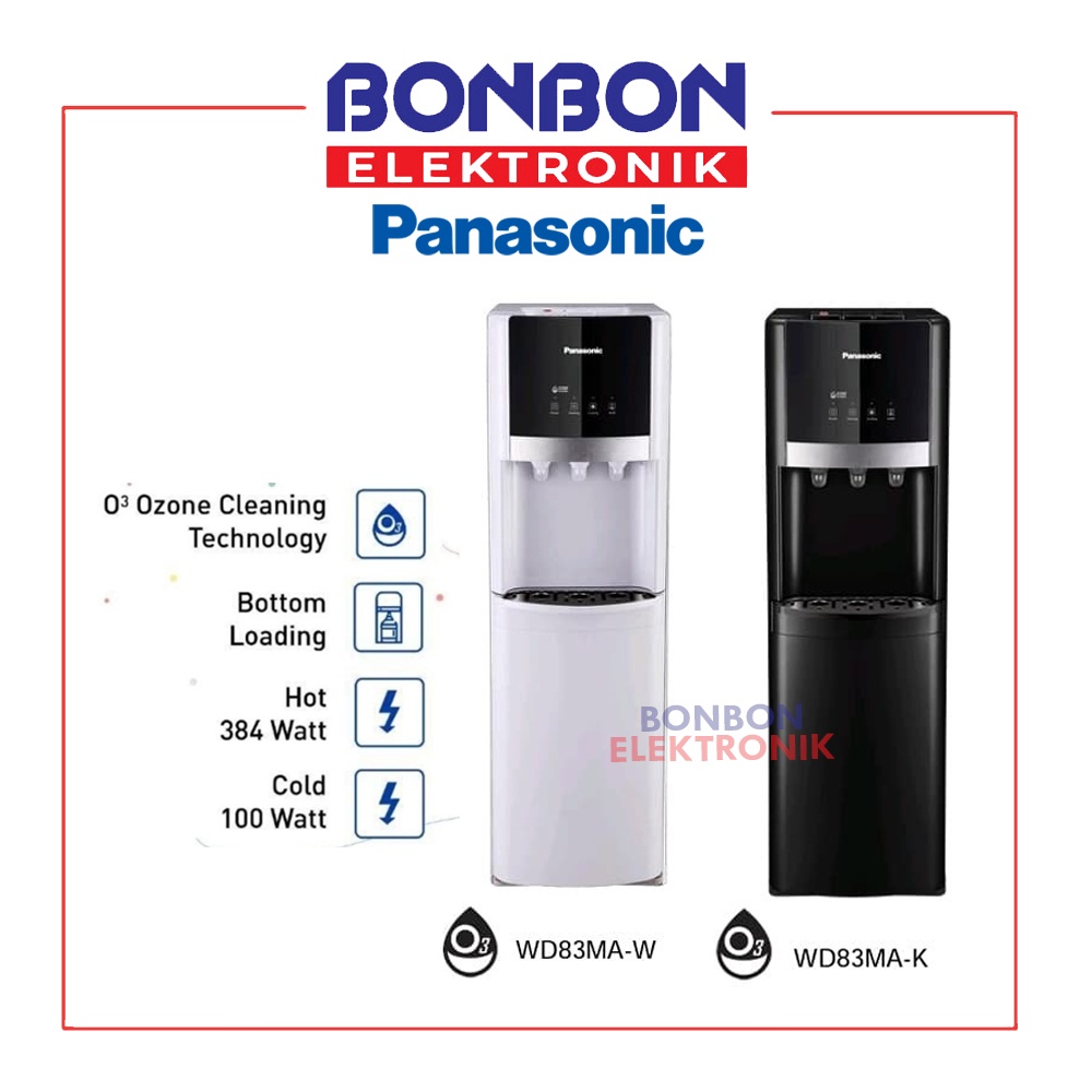 [GOSEND/GRAB] Panasonic Dispenser Galon Bawah NY-WDB83MA-K/W + Ozone Cleaning Tech