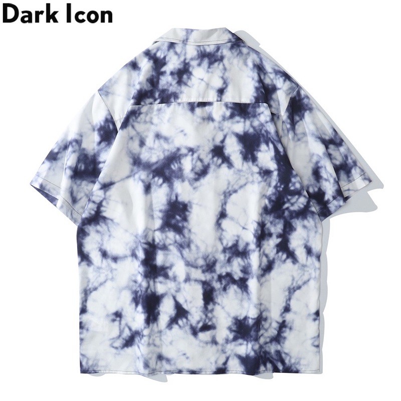 KEMEJA TYE DIE ABSTRAK IMPORT PRIA HAWAI KOREA AMERIA ORIGINAL M-2XL HN12