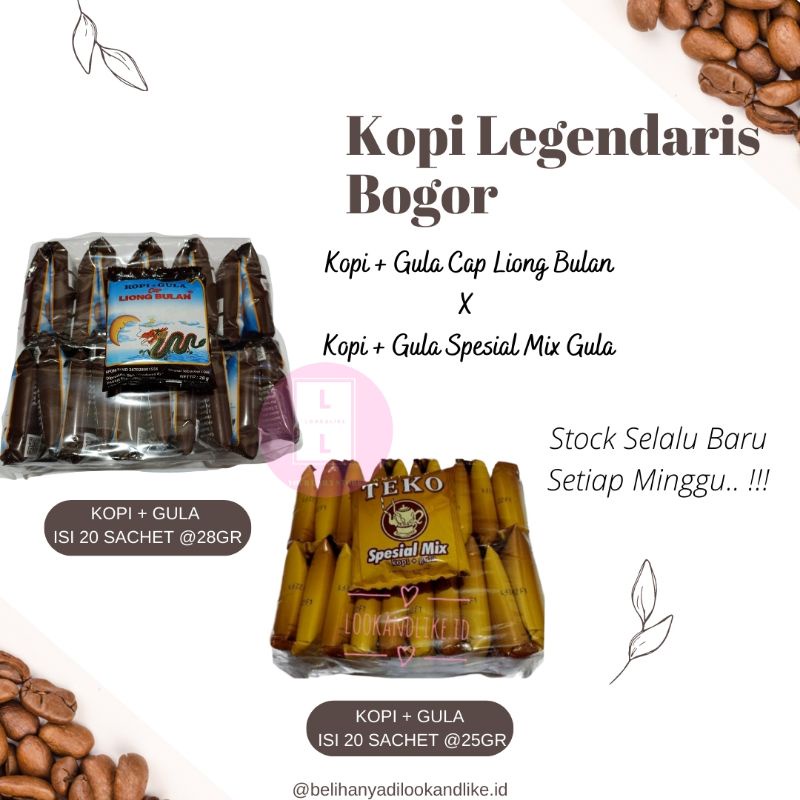 Jual Paket Kopi Liong Bulan Gula Dan Kopi Cap Teko Spesial Mix Gula Isi