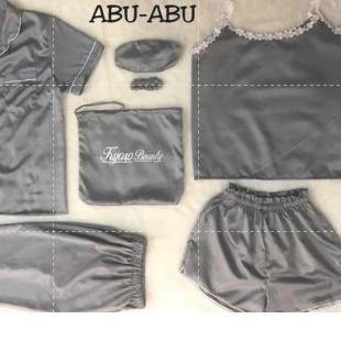 ➬ SET PIYAMA SATEN PREMIUM 7IN1 & RAYON 7IN1 READY STOK Kyoro Beauty 7 in 1 - celline ✹