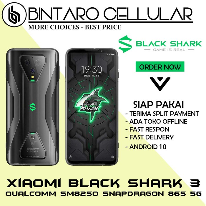 Xiaomi BlackShark 4 3 3s 12/256GB 12/128GB 8/128GB GARANSI RESMI | Black Shark