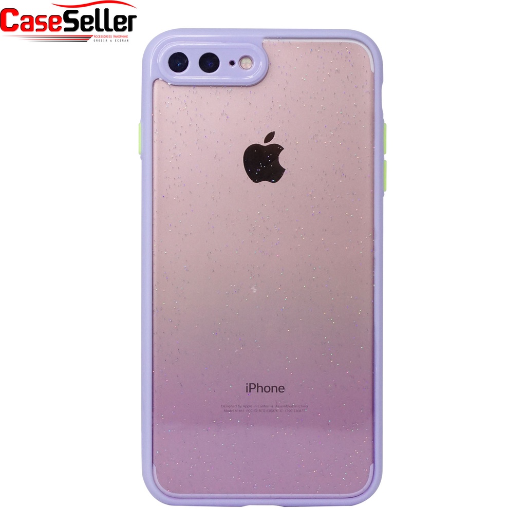 Apple iPhone 6+ | 7+/ 8+ | 9/ XR | 9+/ XS Max Soft Case Clear Glitter Case Casing HP Cantik