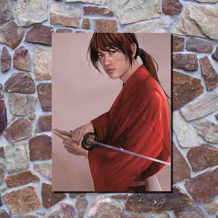 Kenshin Himura Film Rurouni Poster - Pajangan Dekorasi Dinding