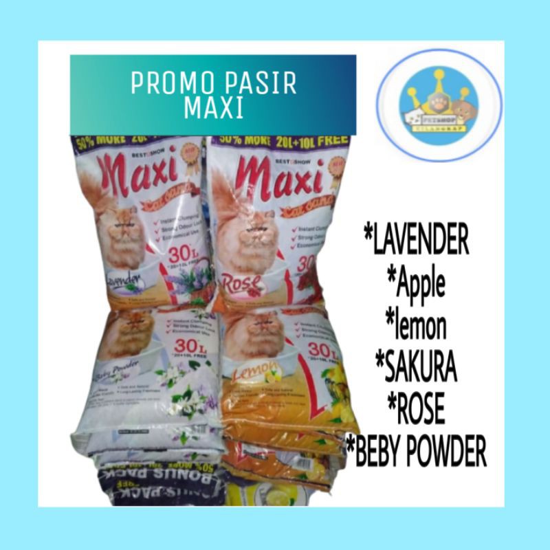 Pasir Gumpel - Pasir maxi 30liter - Pasir Kucing wangi Promo