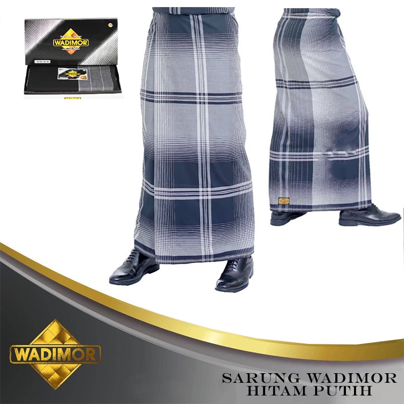 Sarung Wadimor Motif HITAM PUTIH Sarung Tenun Dewasa Satuan/ Grosir