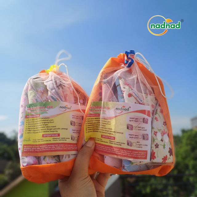 Menspad Pembalut kain Wanita night / pembalut kain 35 cm / Pembalut kain bersayap / pembalut nifas