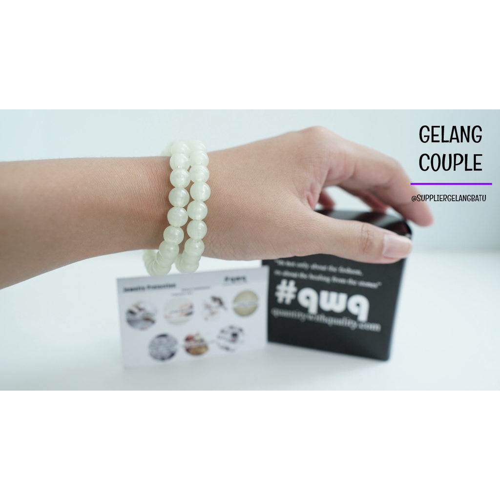 gelang FOSFOR GLOW IN THE DARK pasangan distance bracelet couple akik