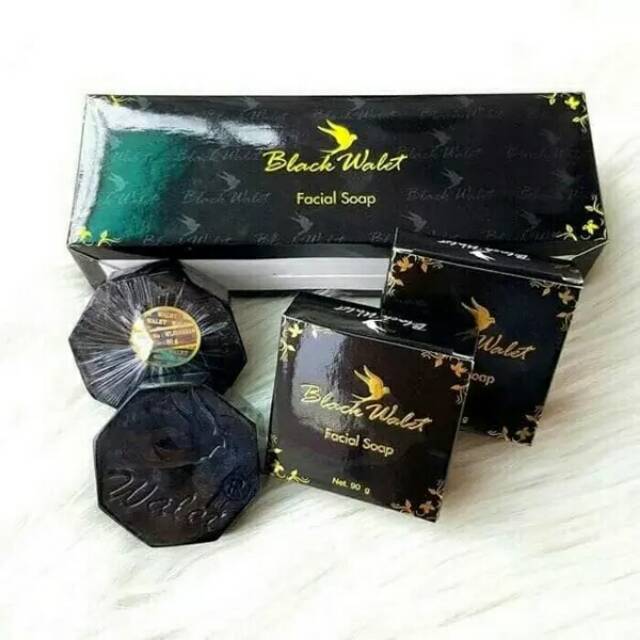 SABUN BLACK WALET (BPOM) 100% ASLI / BLACK WALET FACIAL SOAP / SABUN WALET HITAM / UNTUK PRIA/WANITA