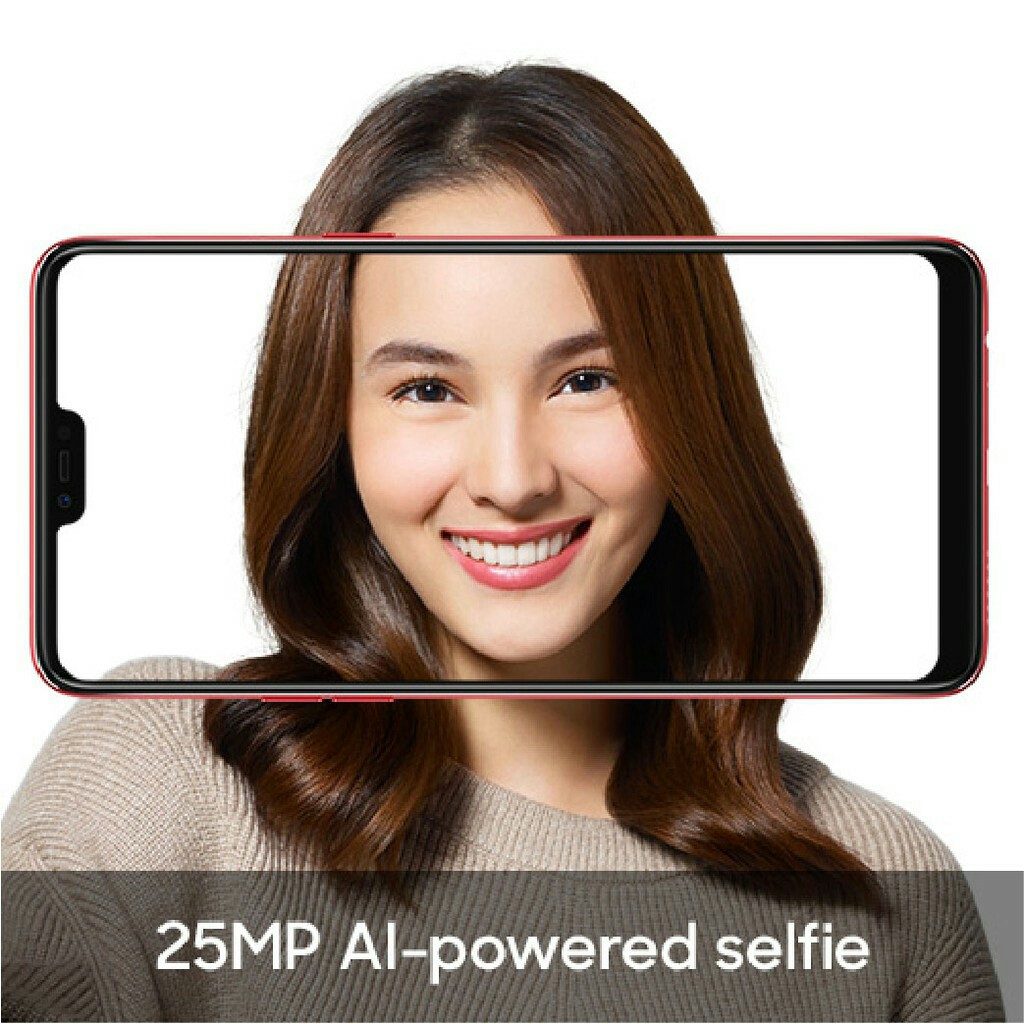 OPPO F7 Smartphone 6GB/128GB Red (Garansi Resmi Oppo)