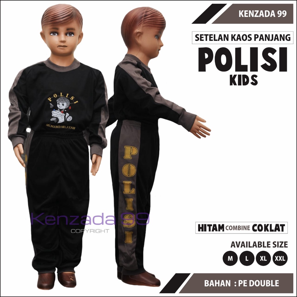 [COD] SETELAN ANAK KAOS ANAK KAOS LENGAN PENDEK TACTICAL POLISI ANAK-ANAK