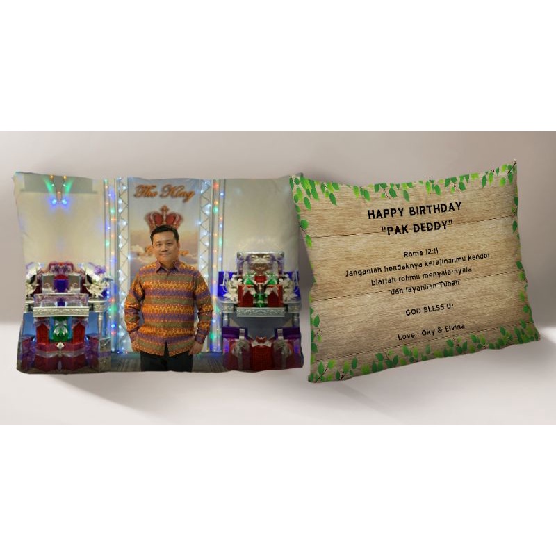 BANTAL TEMA ULANG TAHUN CUSTOM FOTO BIRTHDAY ULANG TAHUN BIKIN DESIGN FOTO CUSTOM