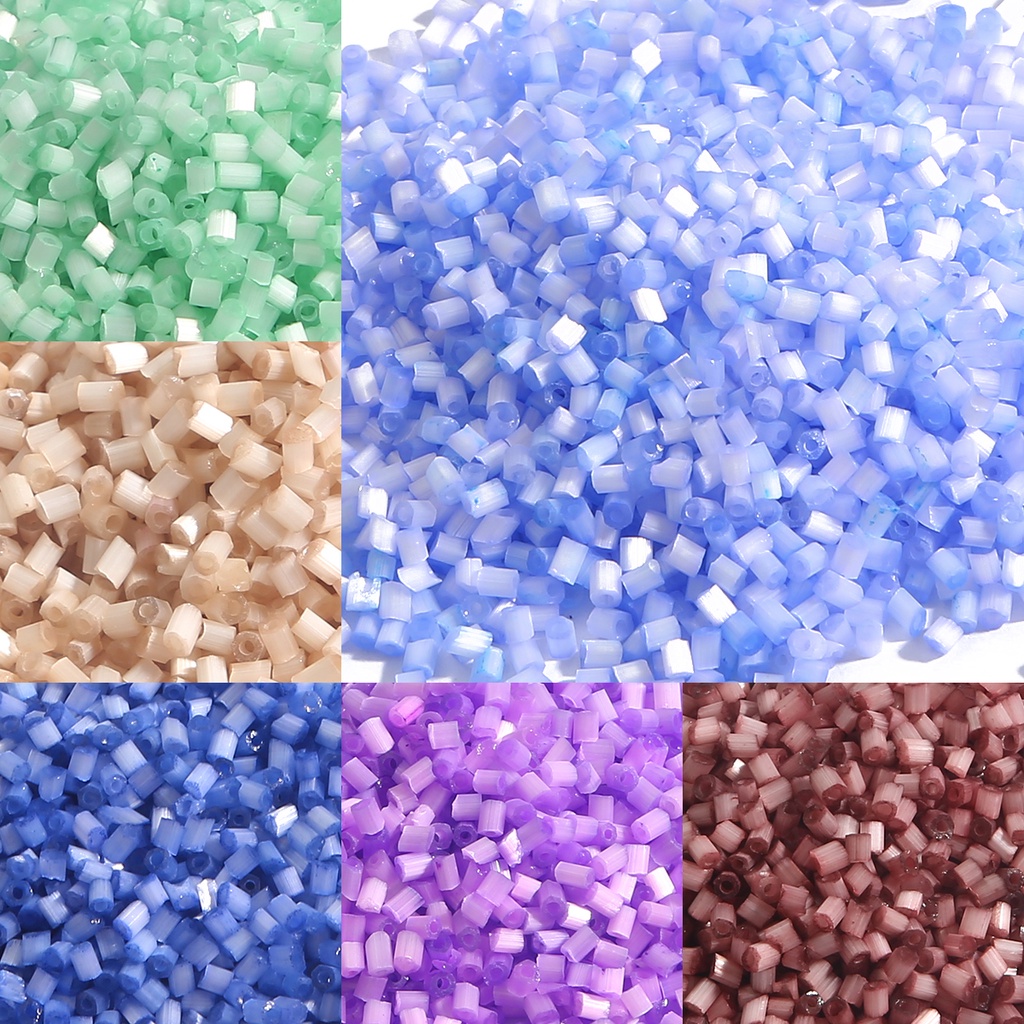 Multi warna Czech Glass Seed Beads 3600 pcs/lot 2mm Putaran Tabung Spacer Beads Untuk DIY Membuat Perhiasan Kalung Gelang Aksesori