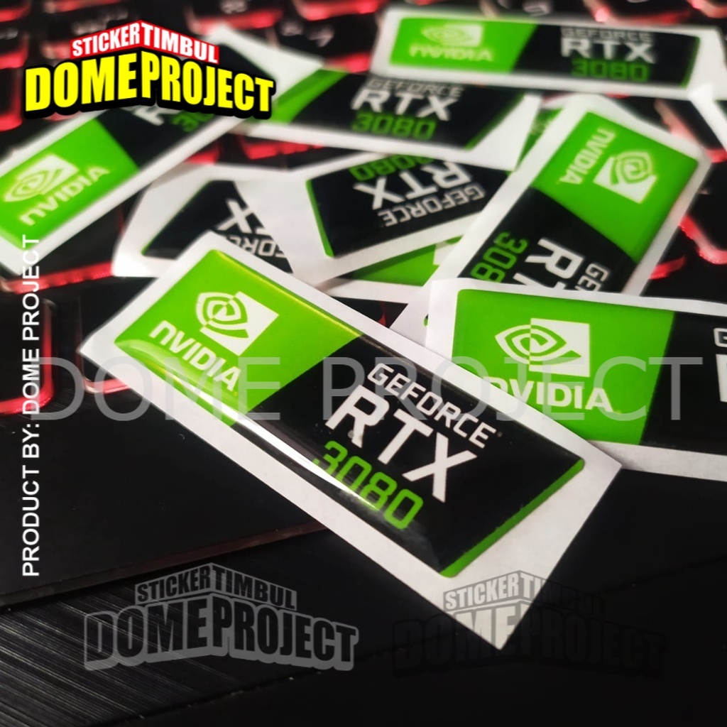 STIKER GEFORCE RTX 3080 STIKER RESIN 3D LENTUR STIKER OUTDOOR