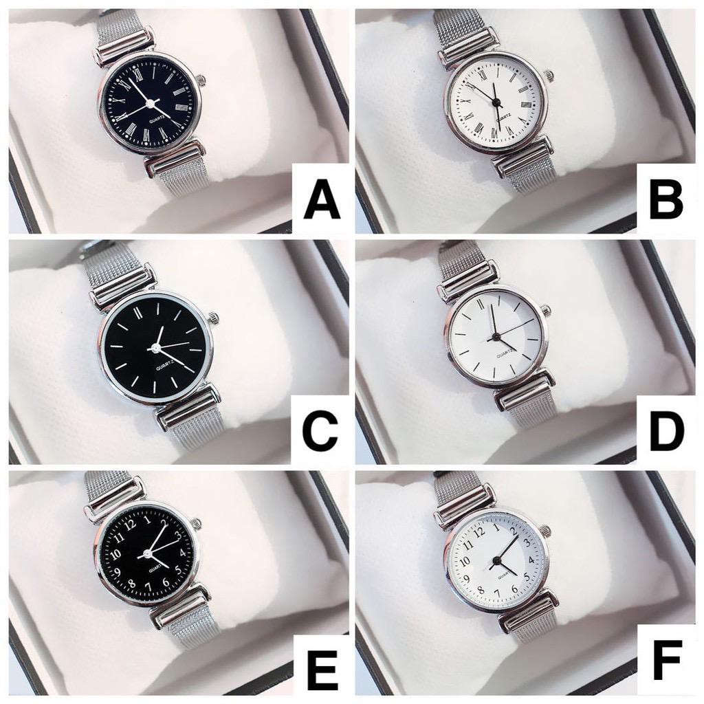 PA Jam Tangan Wanita Casual Analog Rantai Stainless Steel Pasir Korea Vintage Anak Remaja Dewasa JF078