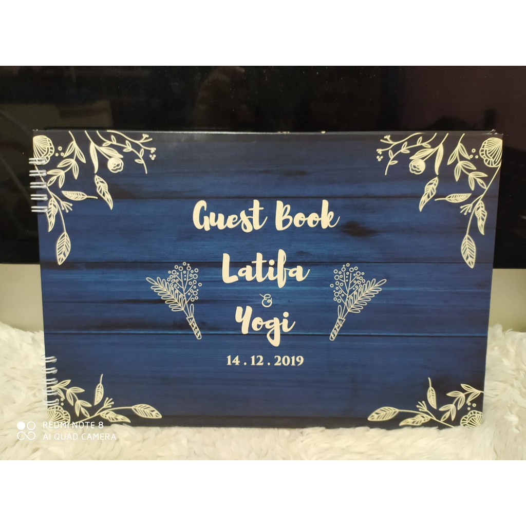 

GUESTBOOK CUSTOM HARD COVER / BUKU TAMU PERNIKAHAN / WEDDING & EVENT / SOUVENIR DEPOK / FREE DESAIN