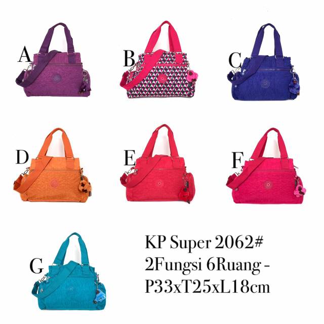 Tas tangan bisa slempang KIPLING  Super 2062 2Fungsi 7Ruang