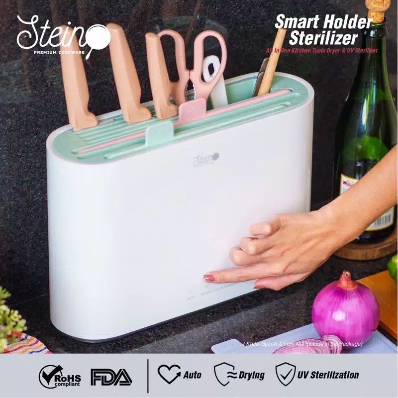 (GRATIS Lap) Stein Steincookware Smart Holder Sterilizer Stein And Dryer + 3 Talenan UV - ORIGINAL