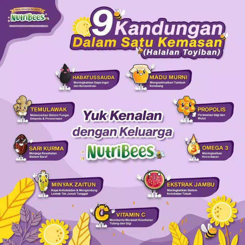 Madu Anak Bernutrisi Nutribees Stars  250 gr