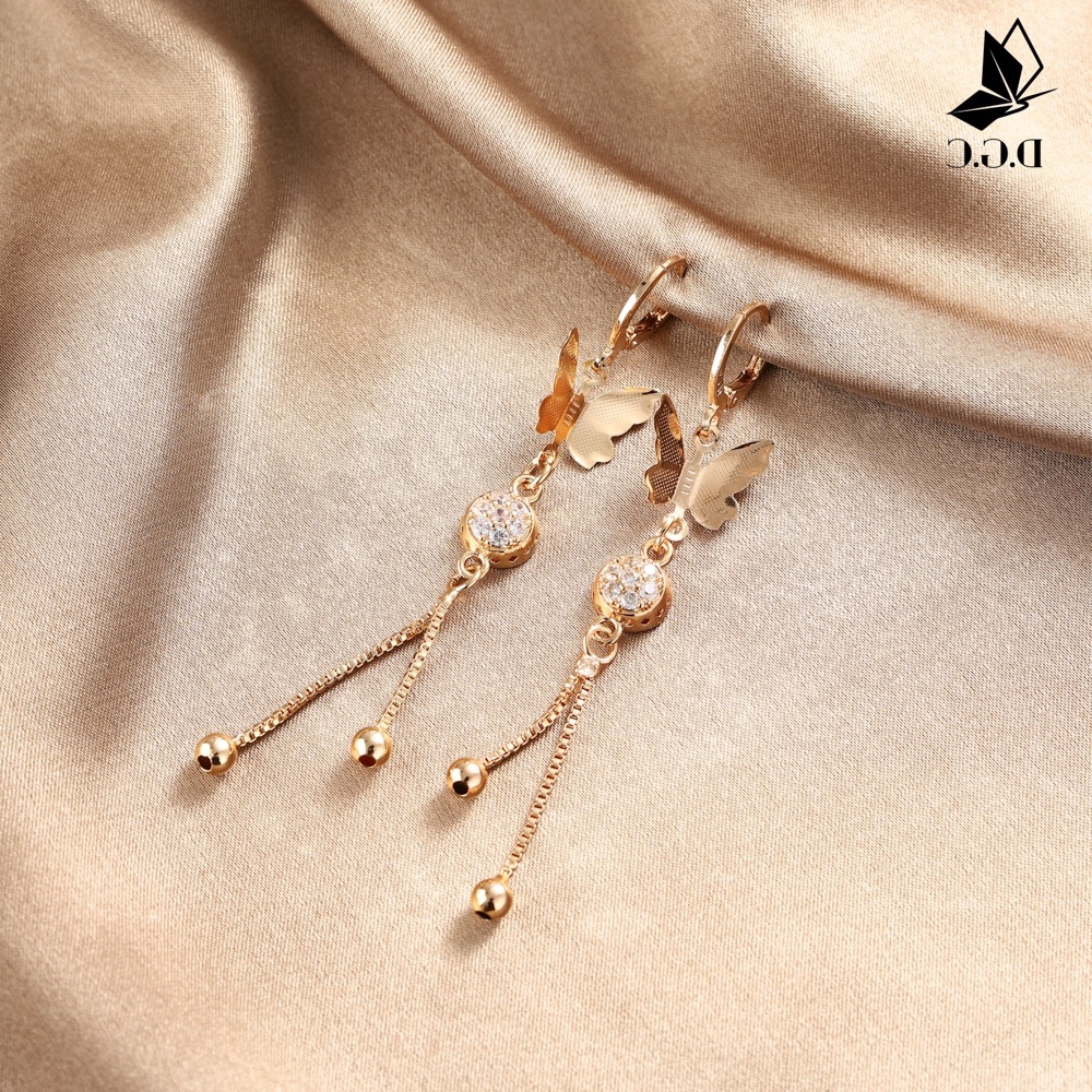 ✅COD Anting Titanium Panjang Anti Karat Lapis Emas Pesta Anting Wanita Dewasa Korea Murah D161-✨D175