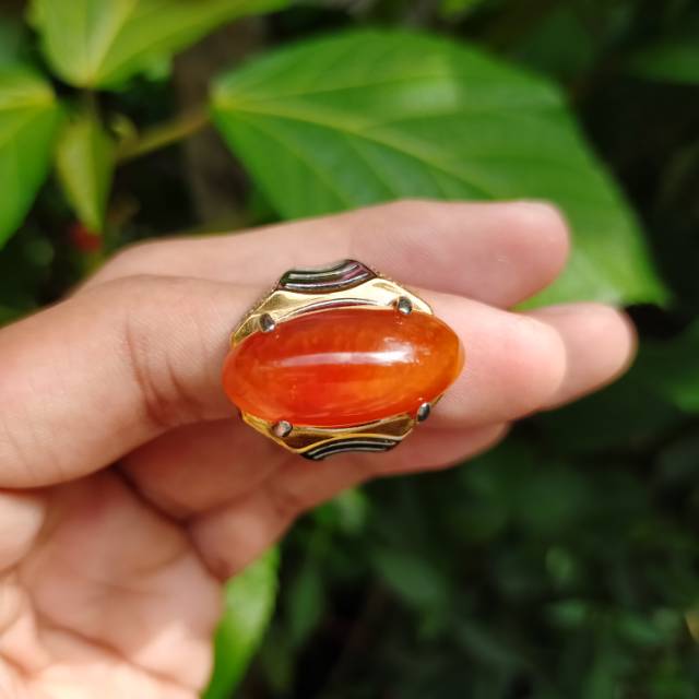Cincin pandan merah batu akik pandan pandan merah batu cincin batu akik asli natural original murah