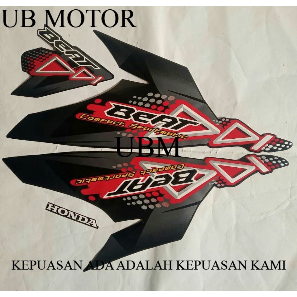 stiker striping honda BEAT karbu 2011 hitam