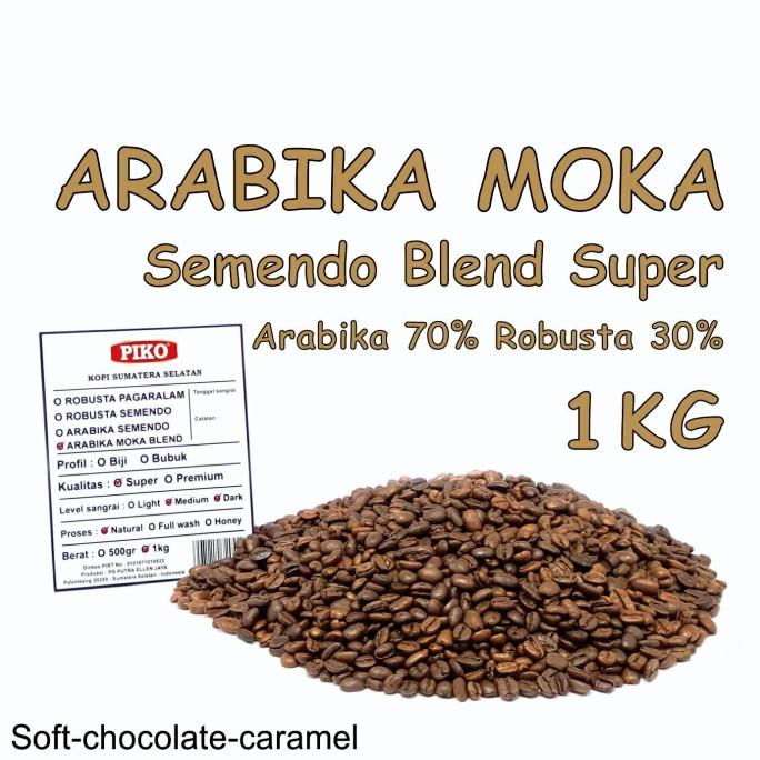 

[ COD ] KOPI ARABIKA MOKA SEMENDO BLEND 1 KG ROASTED BIJI KOPI / BUBUK KOPI PROMO Kode 725