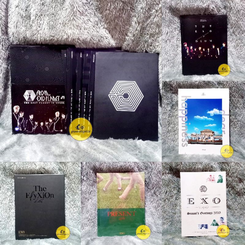 EXO PHOTOBOOK EXORDIUM DEAR HAPPINESS PRESENT GIFT DVD CONCERT ELYXION AND SEASON'S GREETINGS 2020