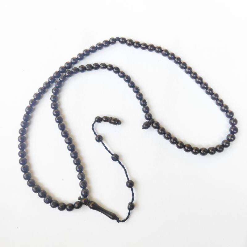 Tasbih kokka kaukah 99 butir 6mm polos hitam original kaoka kauka kaokah