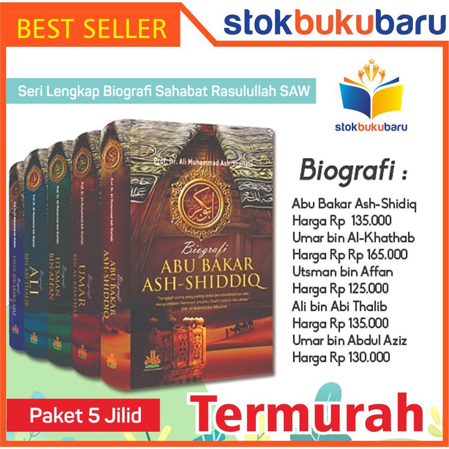 Buku Seri Lengkap Biografi Sahabat Rasulullah Saw Shopee Indonesia