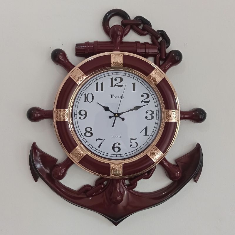 Jam dinding unik besar jangkar kapal raksasa